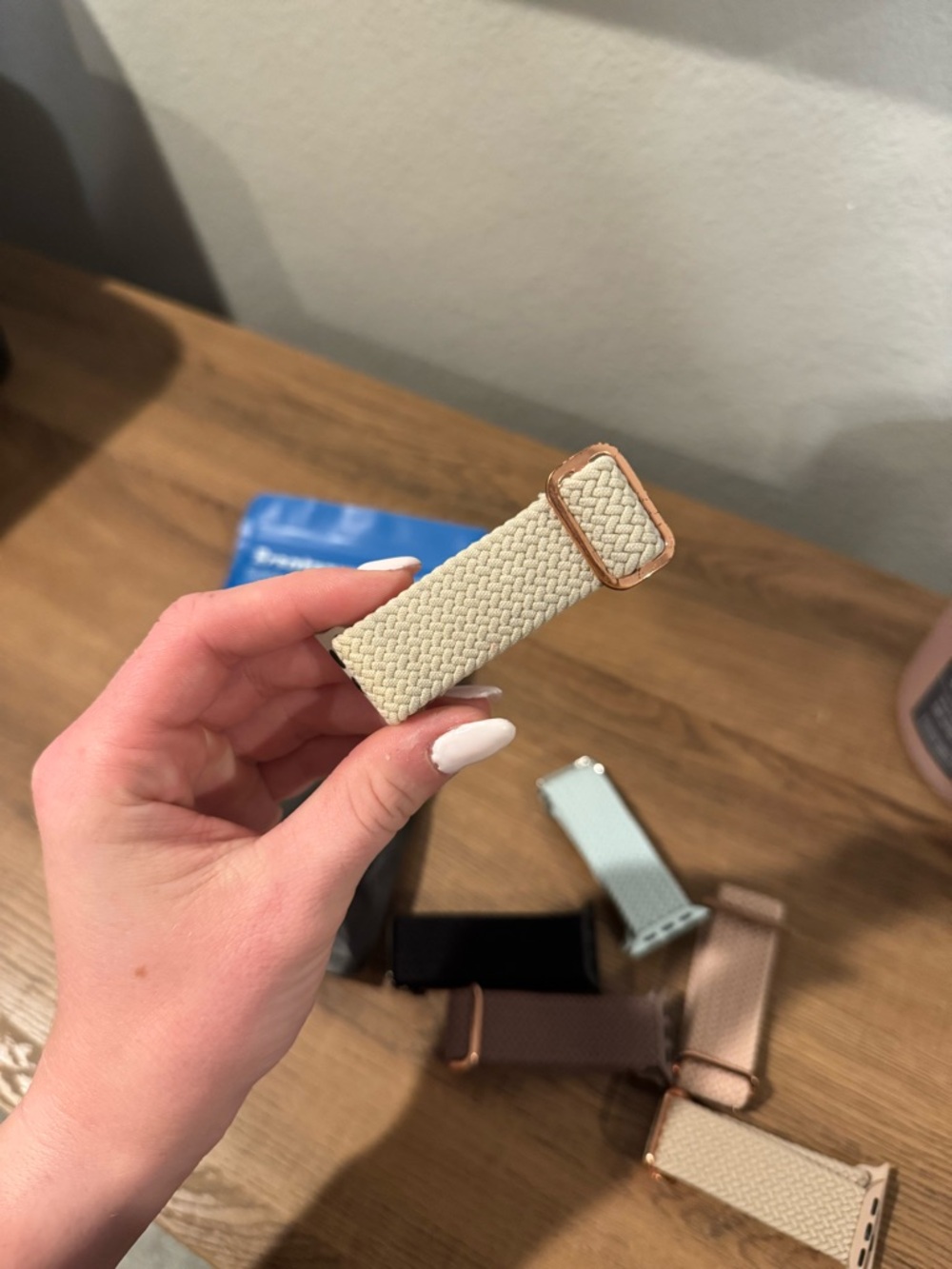 Woven Braided Apple Watch Bands - Assorted Pastel Neutrals - Picture 2 of 4